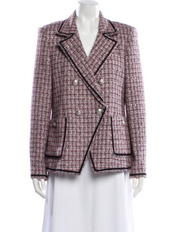 Pre-owned Veronica Beard Plaid Print Blazer W/ Tags In Pink