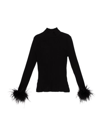 Pre-owned Veronica Beard Mock Neck Long Sleeve Top In Black