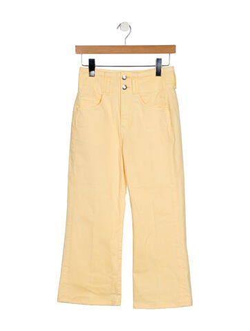 Pre-owned Veronica Beard High-rise Wide Leg Jeans In Yellow