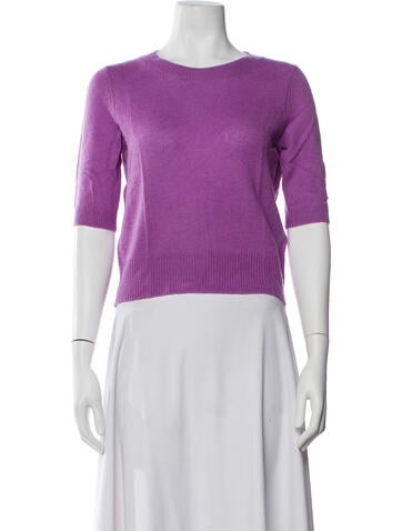 Pre-owned Veronica Beard Cashmere Crew Neck Sweater In Purple