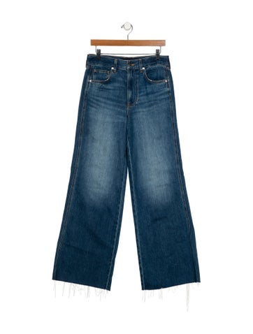 Pre-owned Veronica Beard High-rise Wide Leg Jeans In Blue