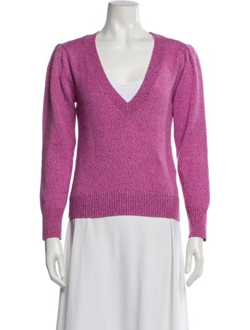 Pre-owned Veronica Beard V-neck Sweater In Purple