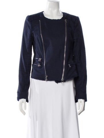 Pre-owned Veronica Beard Biker Jacket In Blue