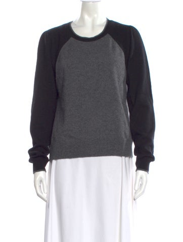 Pre-owned Veronica Beard Cashmere Colorblock Pattern Sweater In Gray