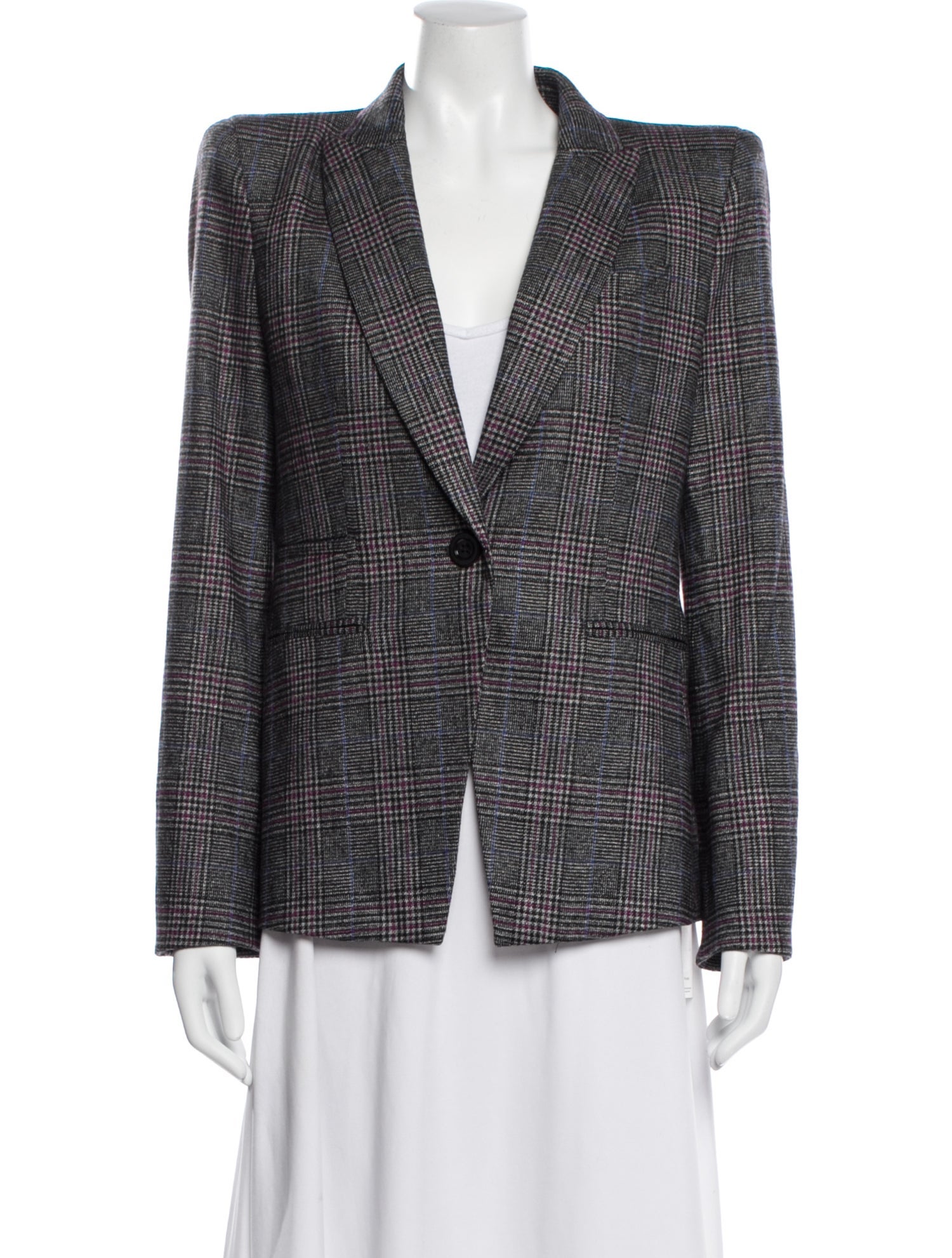 Veronica Beard Wool Plaid Print Blazer w/ Tags