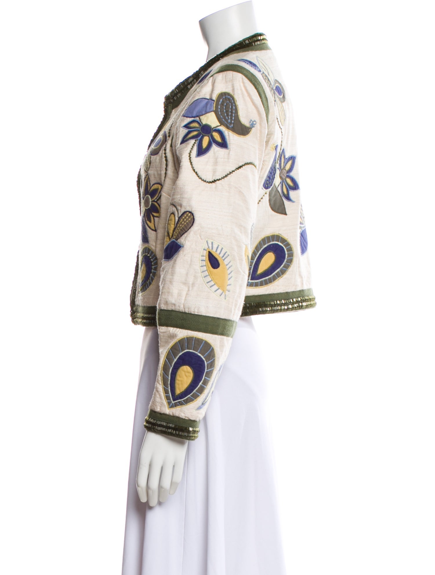 Veronica Beard Silk Paisley Print Evening Jacket