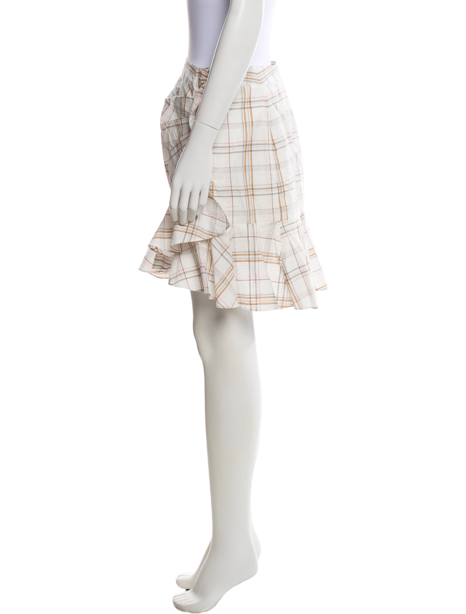 Veronica Beard Plaid Print Mini Skirt