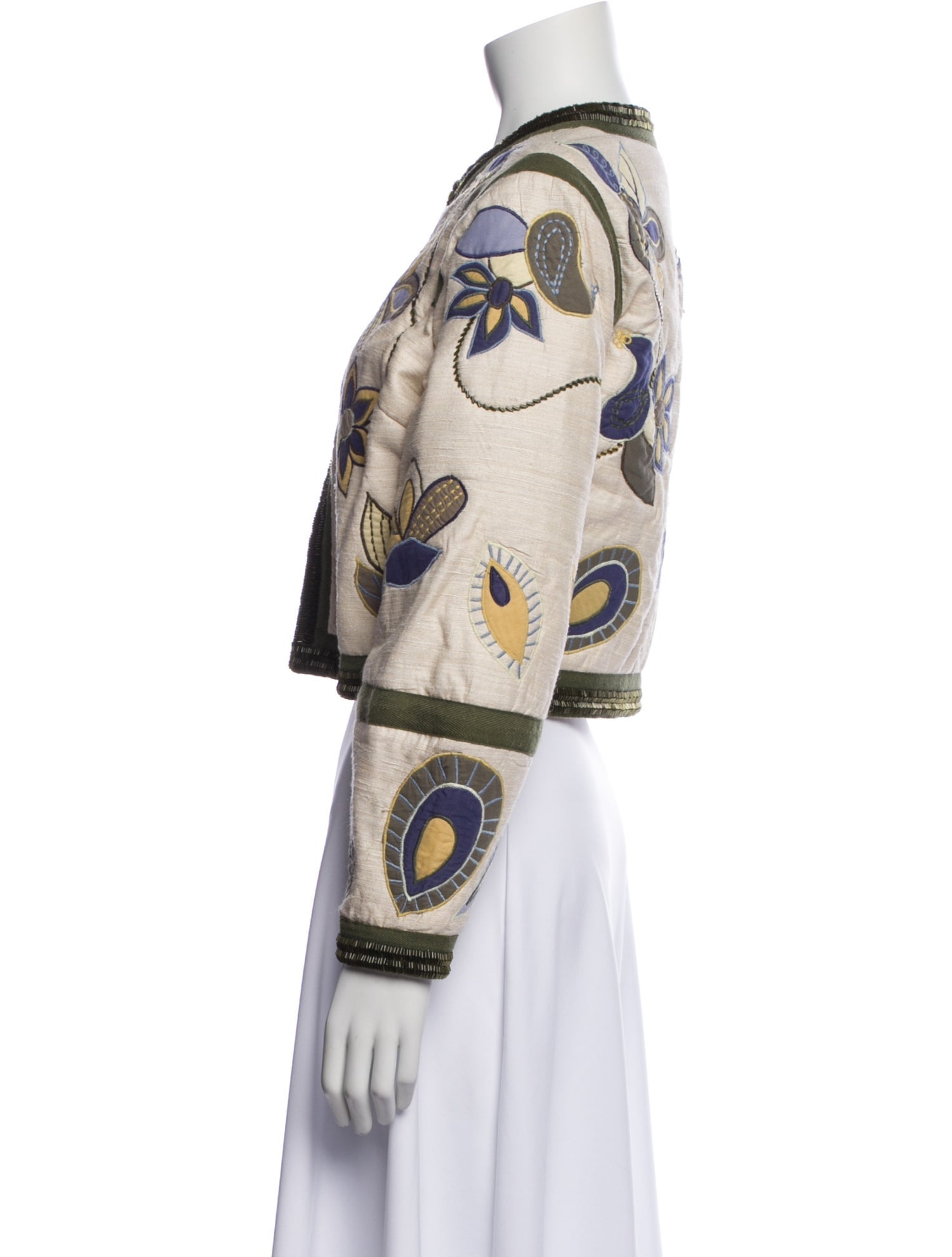 Veronica Beard Silk Paisley Print Evening Jacket