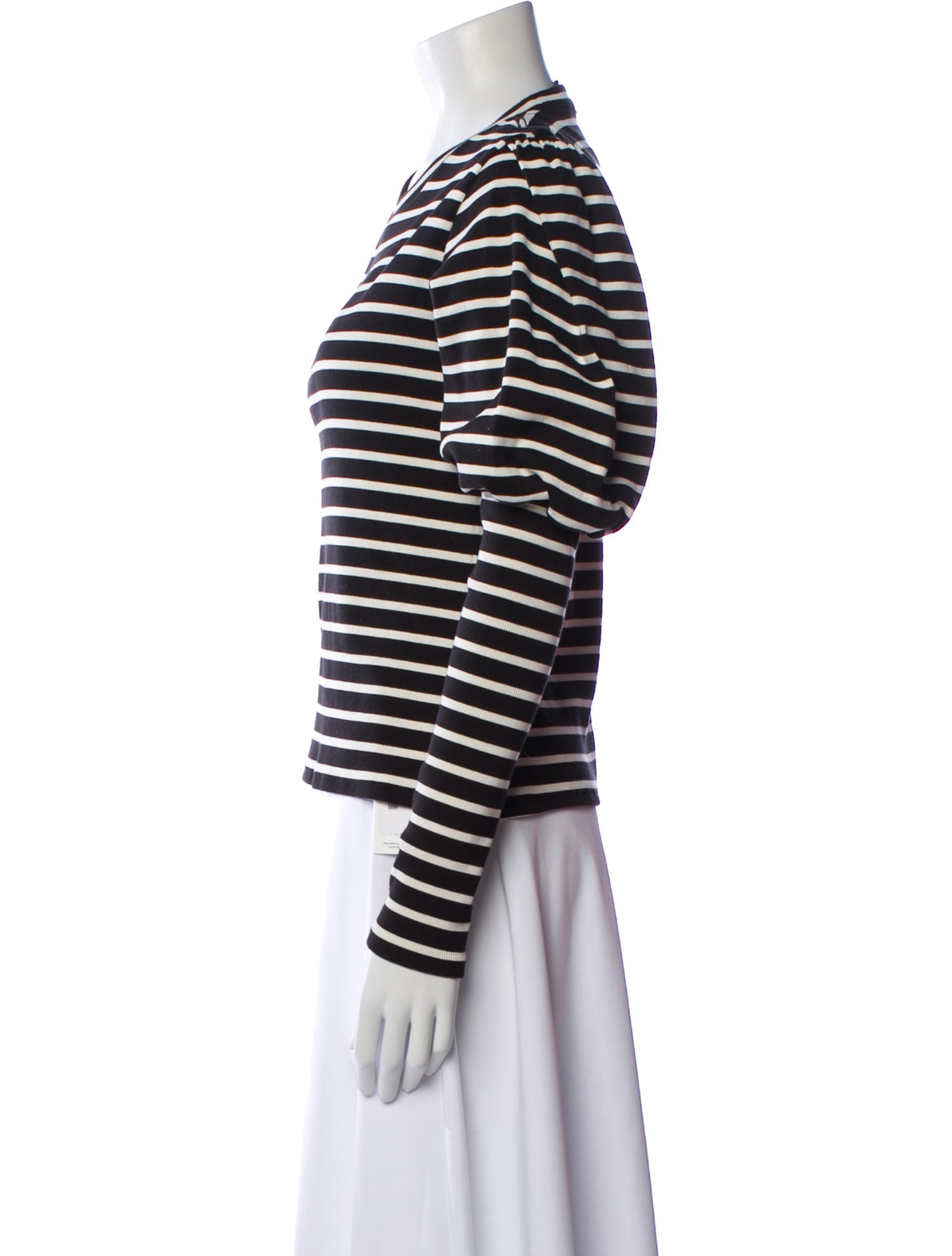 Veronica Beard Striped Crew Neck Top