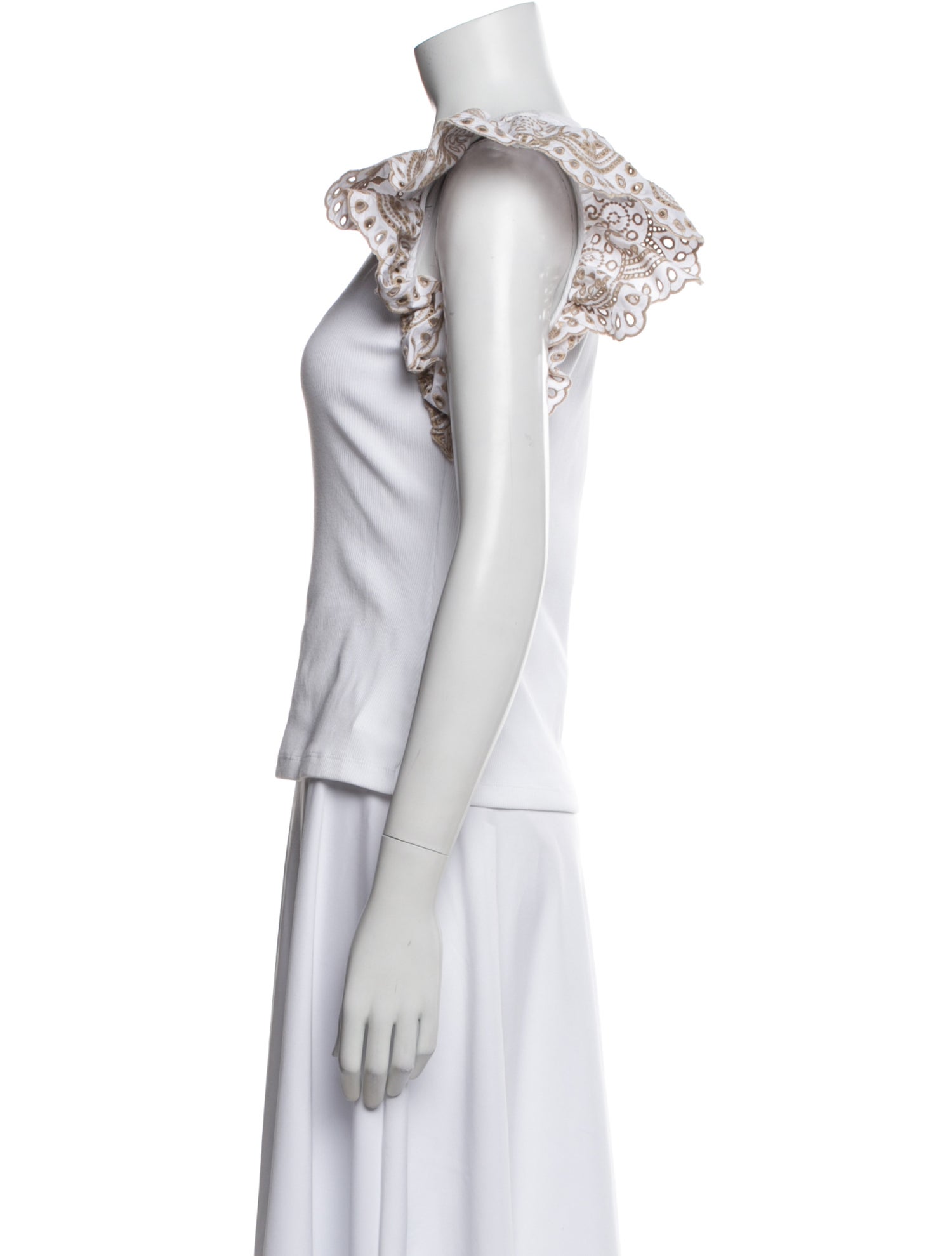 Veronica Beard Patterned Crew Neck Top