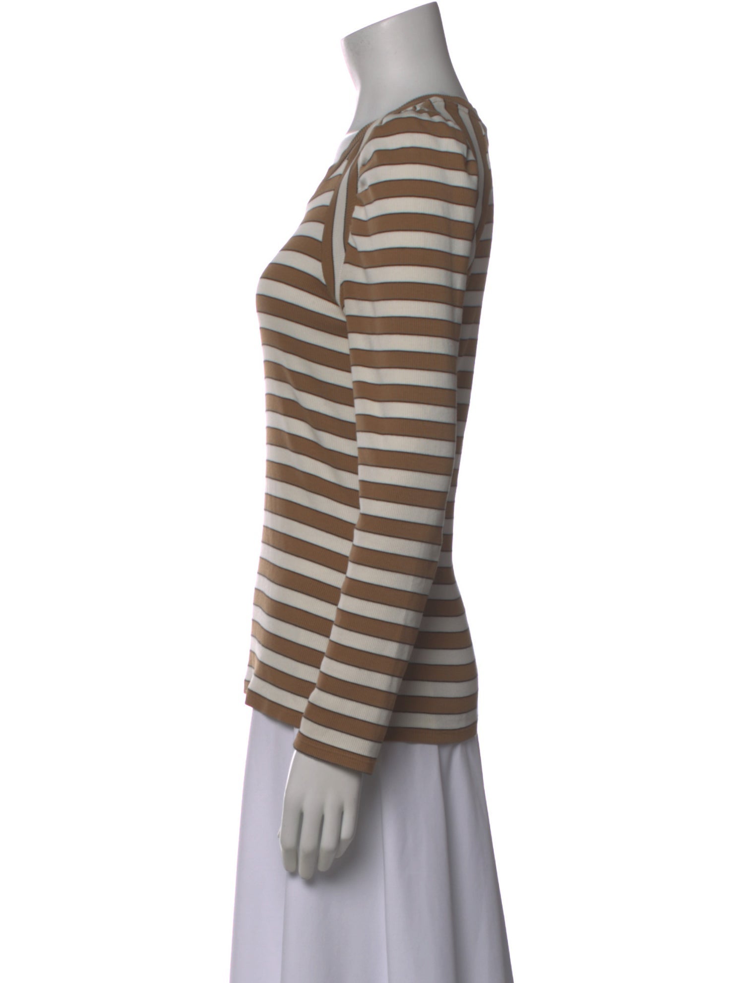 Veronica Beard Striped Crew Neck Top