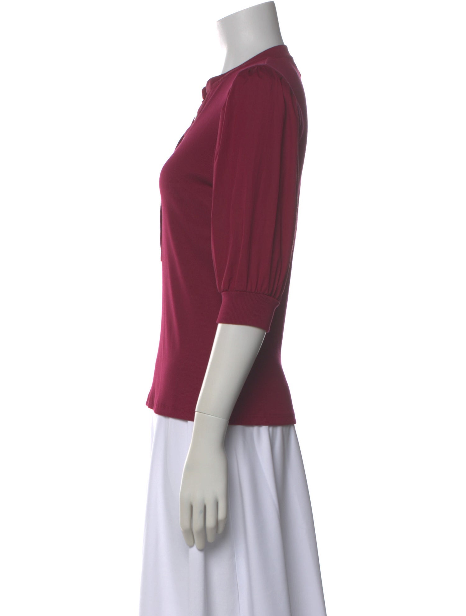 Veronica Beard V-Neck Three-Quarter Sleeve Top w/ Tags