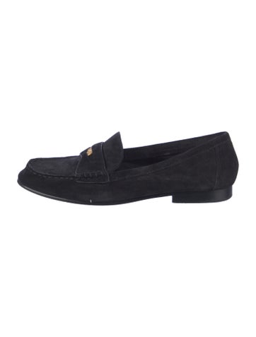 Pre-owned Veronica Beard Suede Loafers In Black