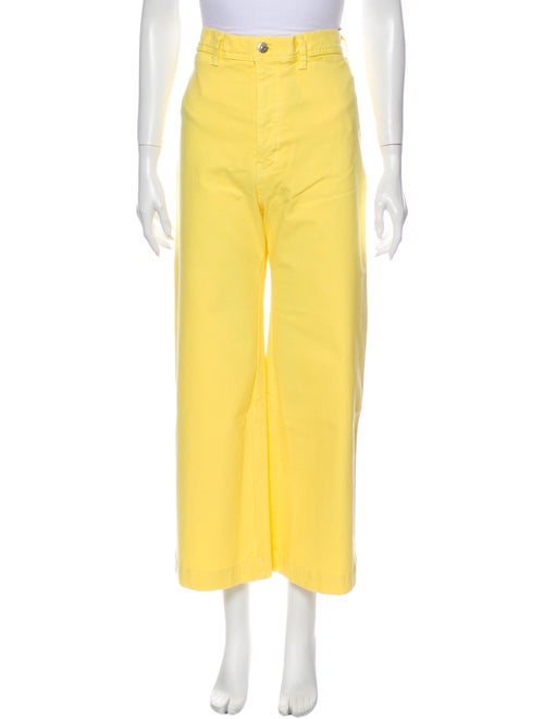 Veronica Beard Mid-Rise Wide Leg Jeans w/ Tags Yel