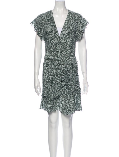 Veronica Beard Silk Mini Dress Green
