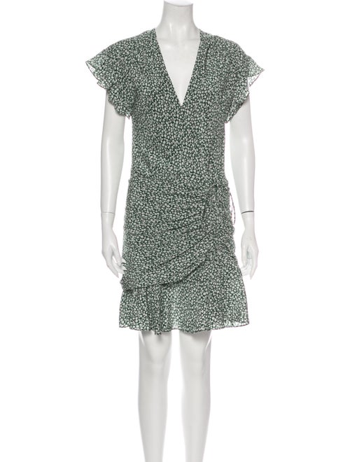 Veronica Beard Silk Mini Dress Green