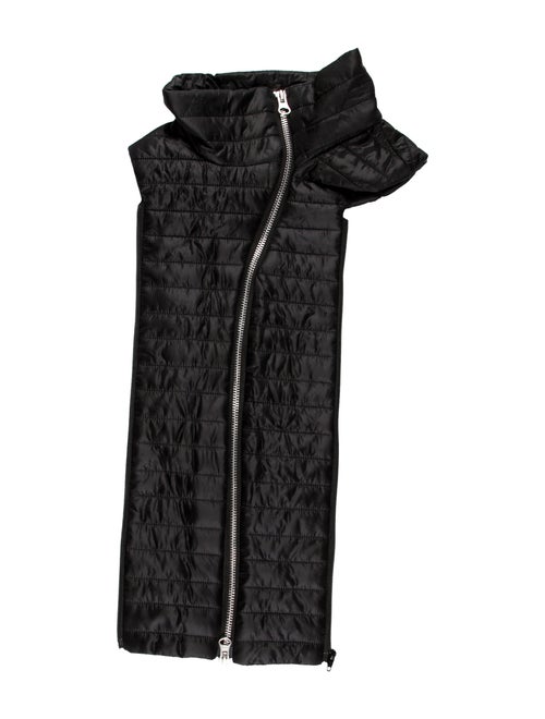 Veronica Beard Quilted Zip-Up Dickey Black
