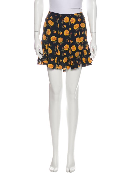 Veronica Beard Silk Mini Skirt Black