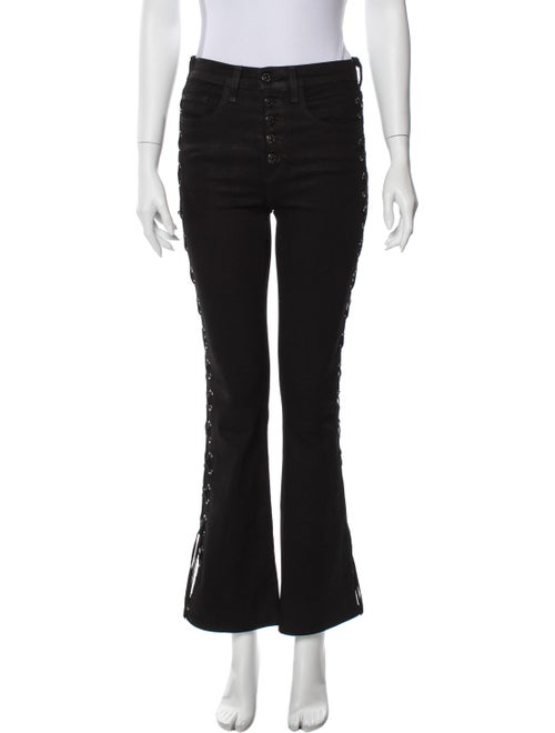 Veronica Beard Mid-Rise Wide Leg Jeans Black