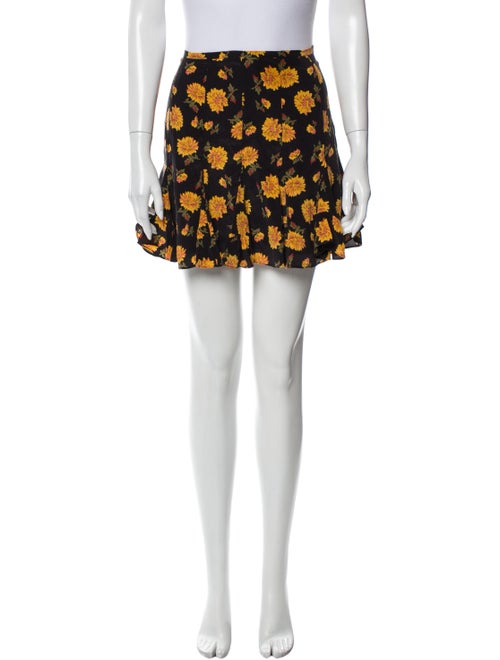 Veronica Beard Silk Mini Skirt Black