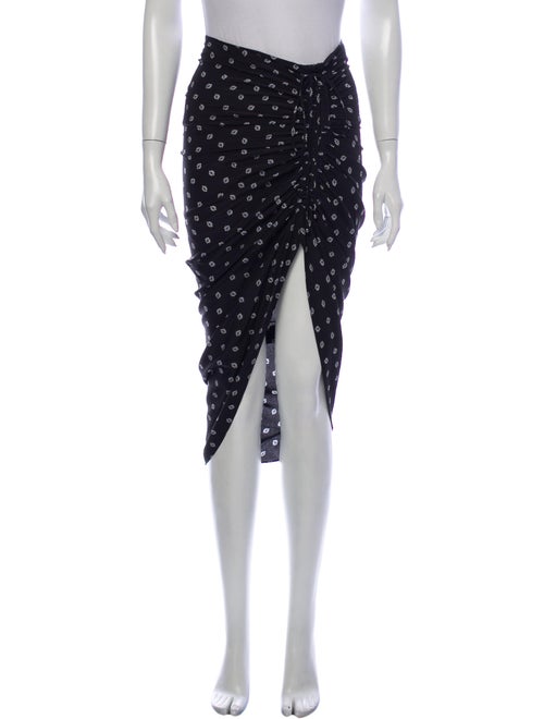 Veronica Beard Silk Midi Length Skirt Black