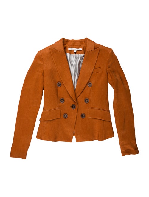 Veronica Beard Linen Blazer Orange