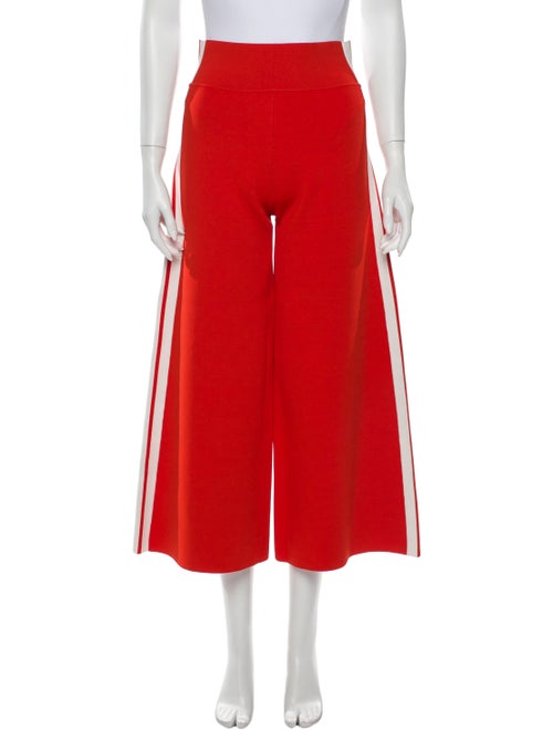 Veronica Beard Striped Wide Leg Pants Orange