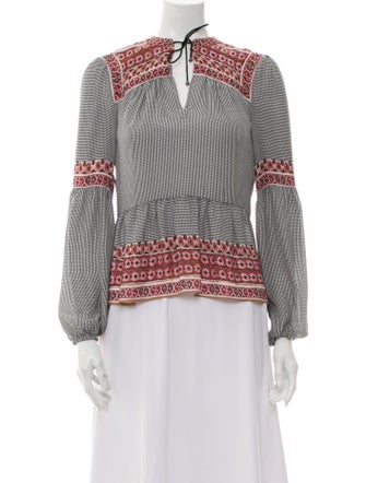 Veronica Beard Silk Patterned Blouse