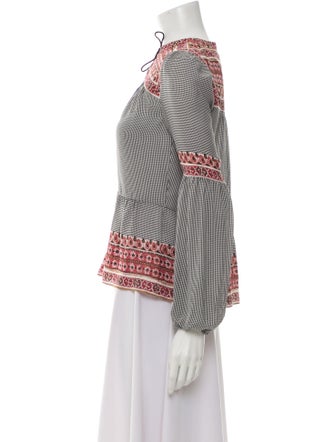 Veronica Beard Silk Patterned Blouse