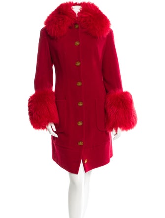 Vivienne Westwood Red Label Faux Fur-Trimmed Wool Coat