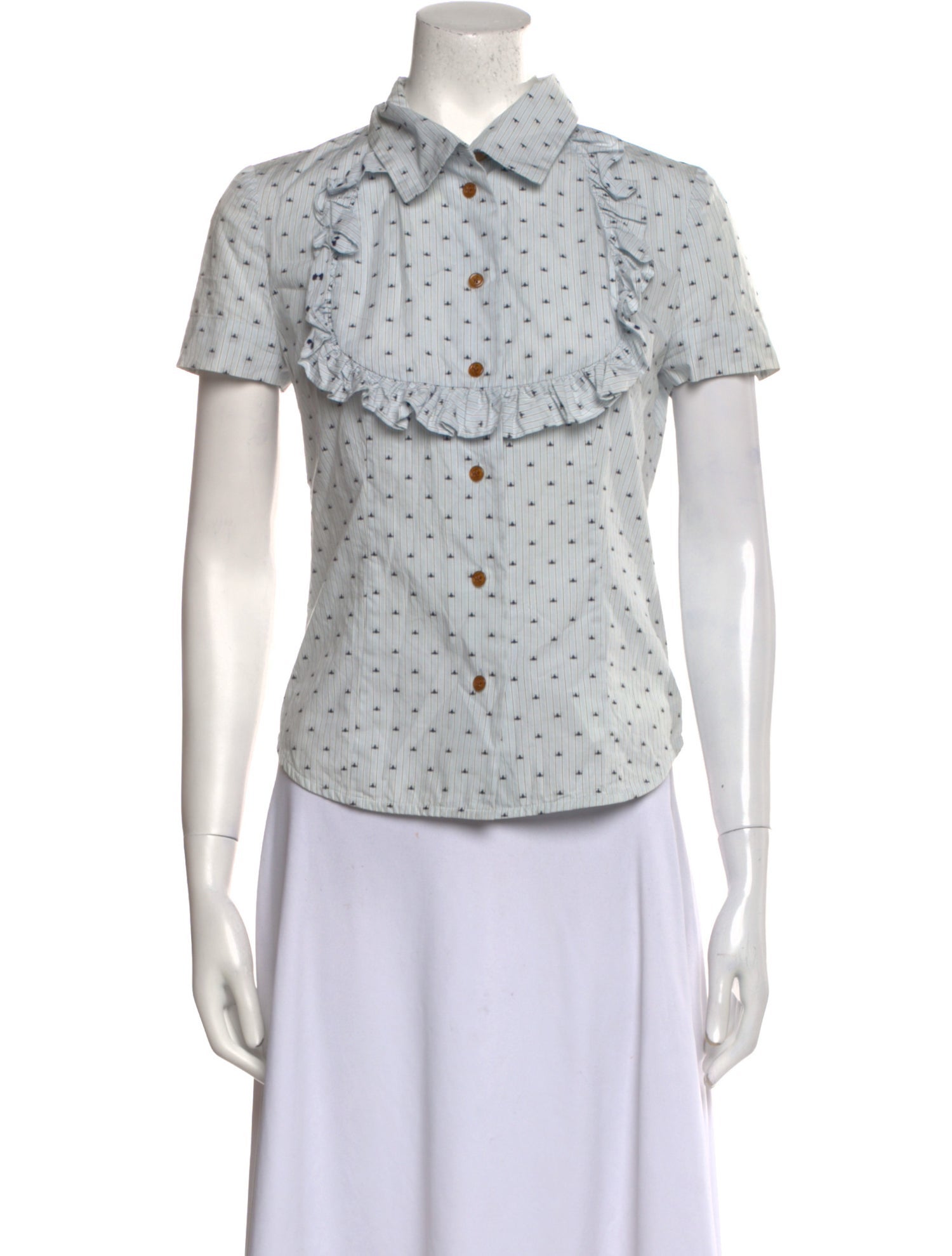 Vivienne Westwood Red Label Printed Short Sleeve Button-Up Top