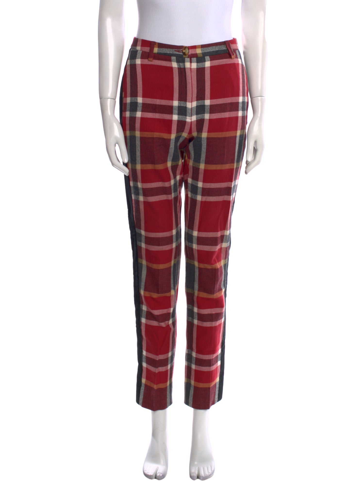 Vivienne Westwood Red Label Plaid Print Straight Leg Pants