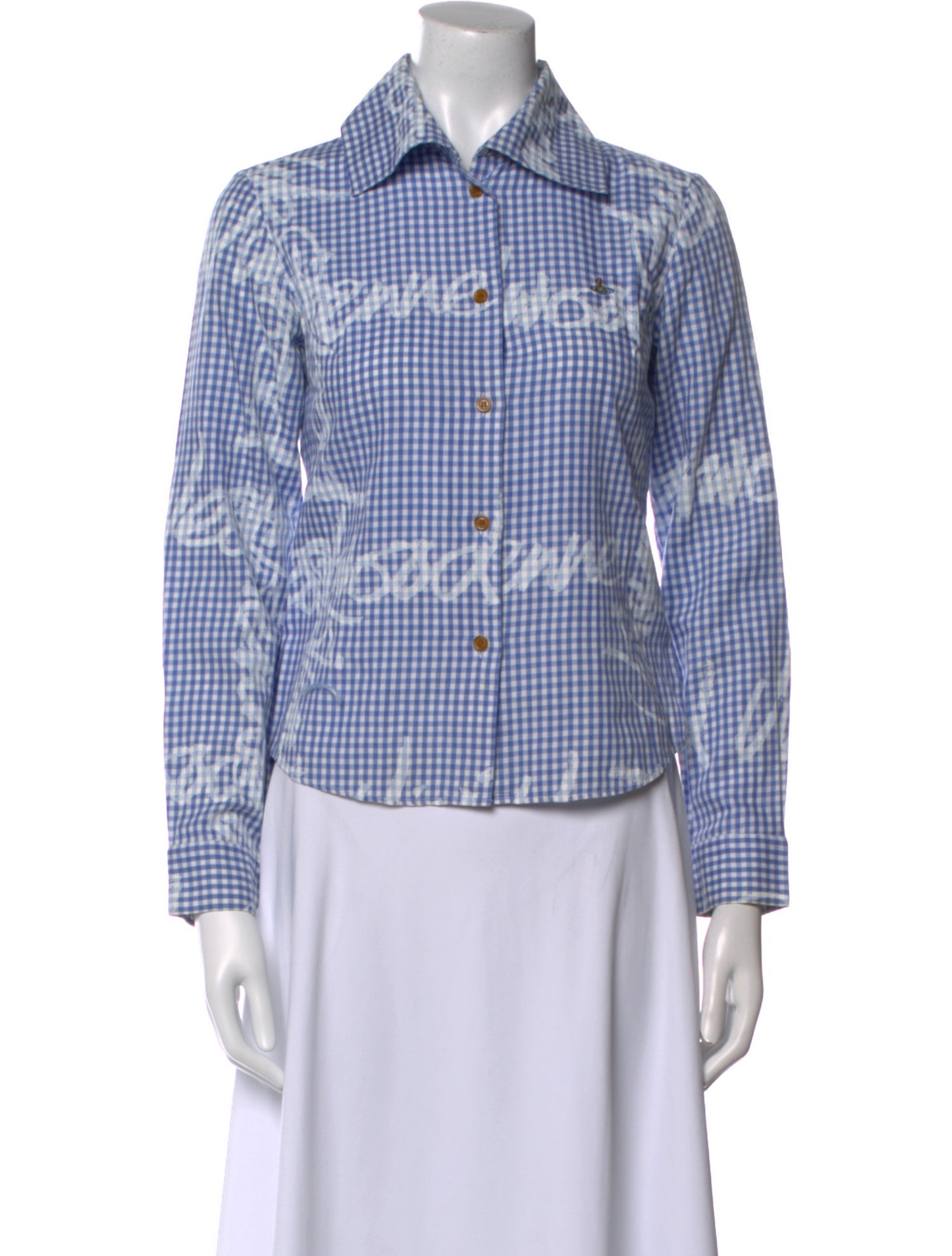 Vivienne Westwood Red Label Plaid Print Long Sleeve Button-Up Top