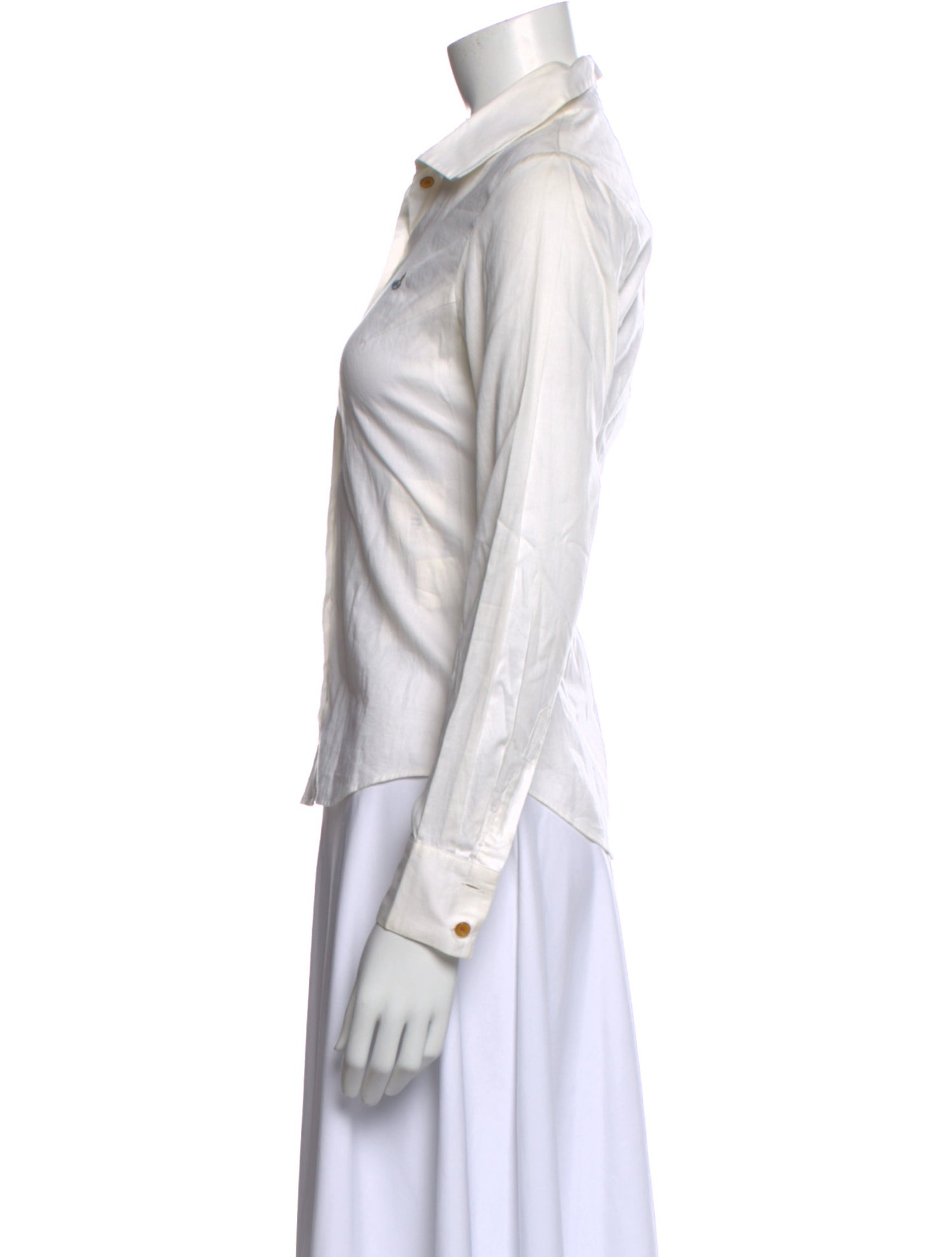 Vivienne Westwood Red Label Long Sleeve Button-Up Top - White Tops