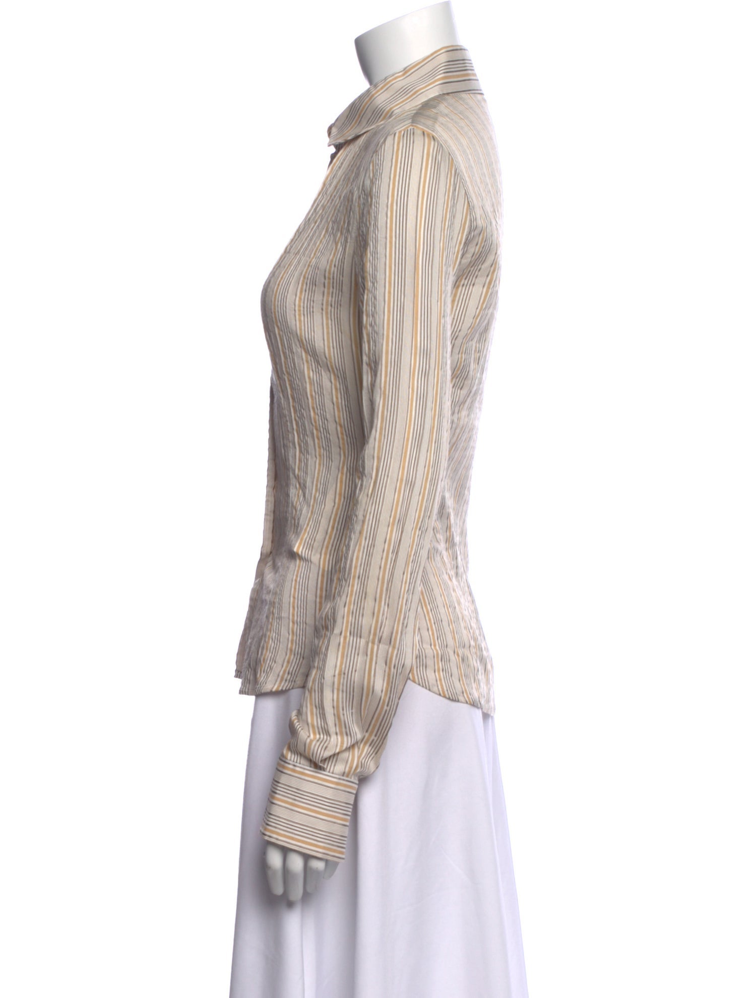 Vivienne Westwood Red Label Striped Long Sleeve Button-Up Top
