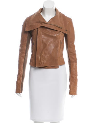 Veda Leather Asymmetrical Jacket