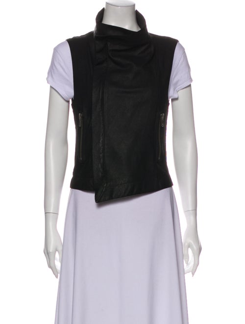 Veda Leather Vest Black