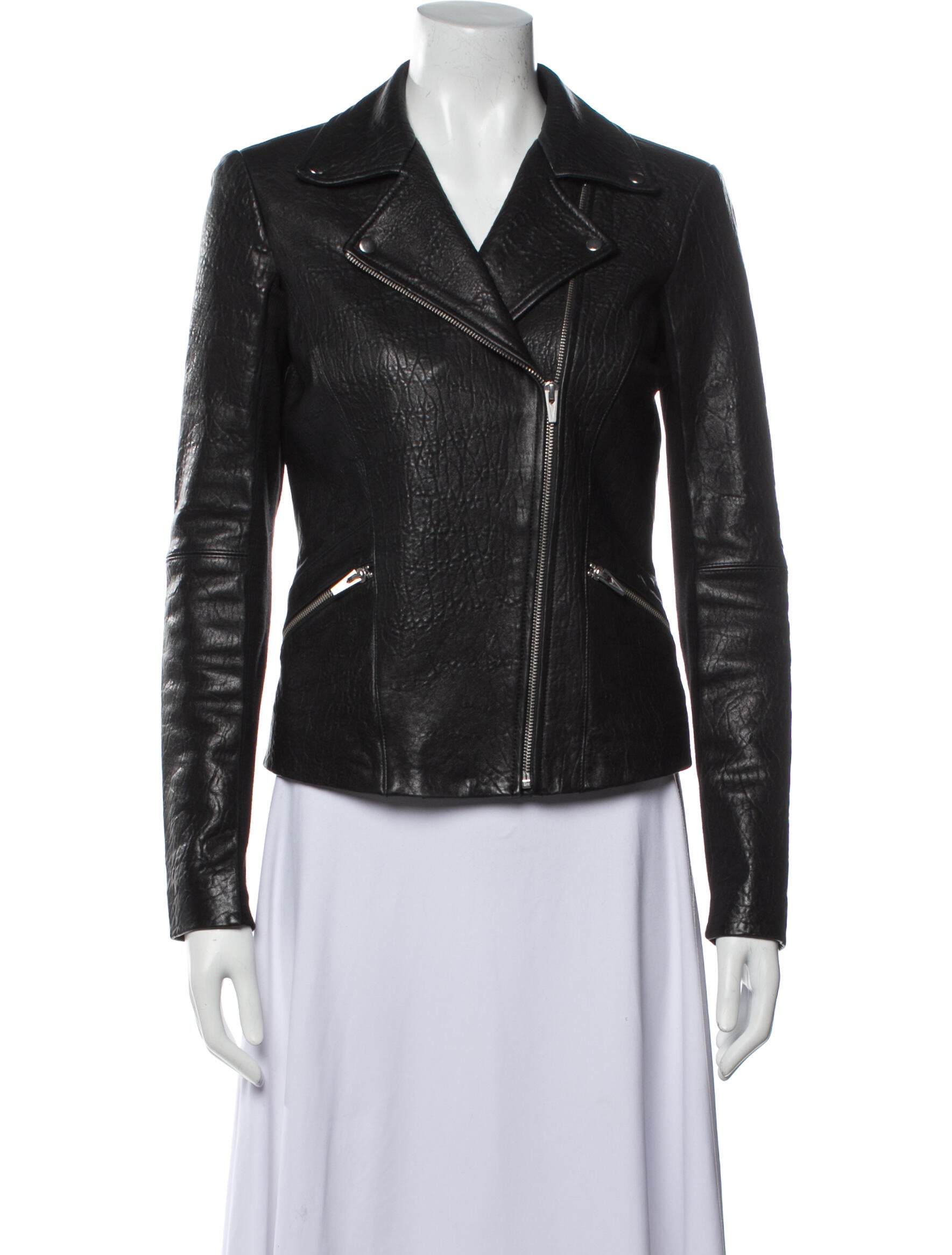 Veda Lamb Leather Biker Jacket