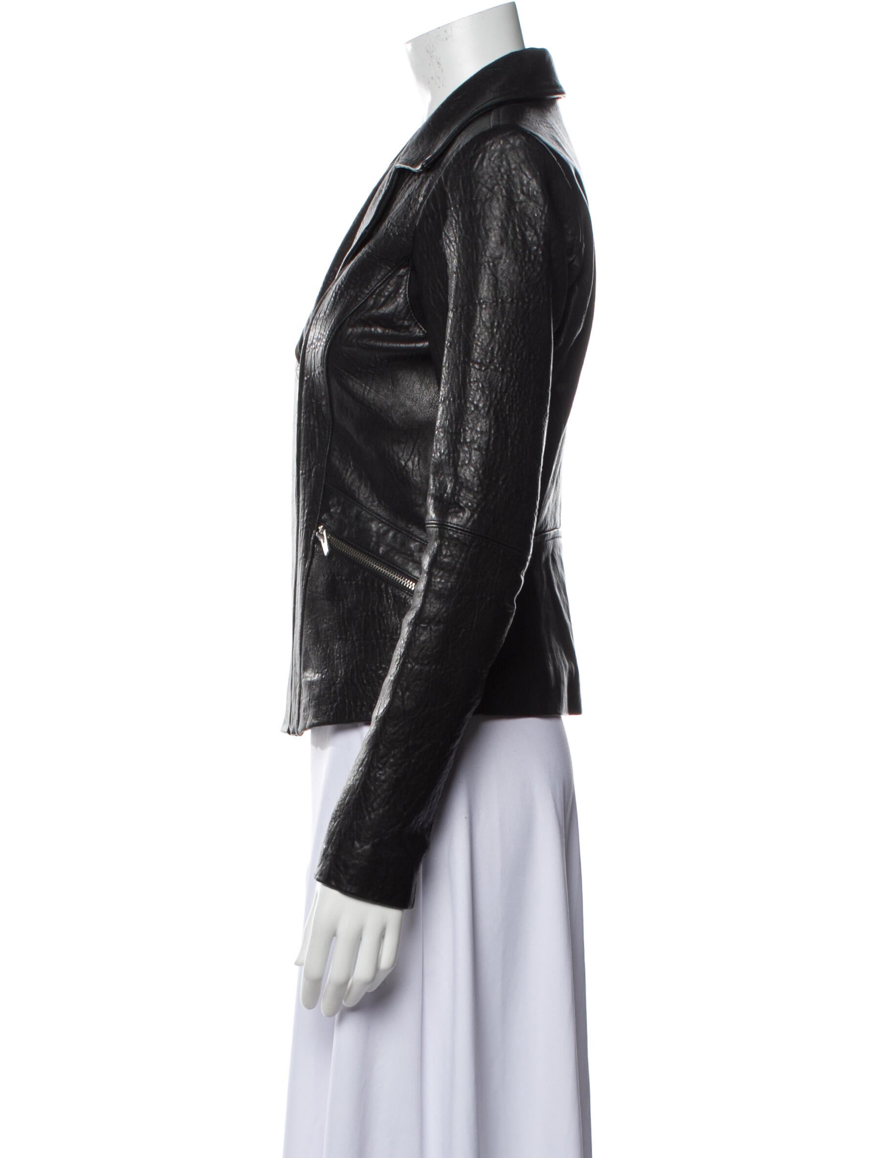 Veda Lamb Leather Biker Jacket