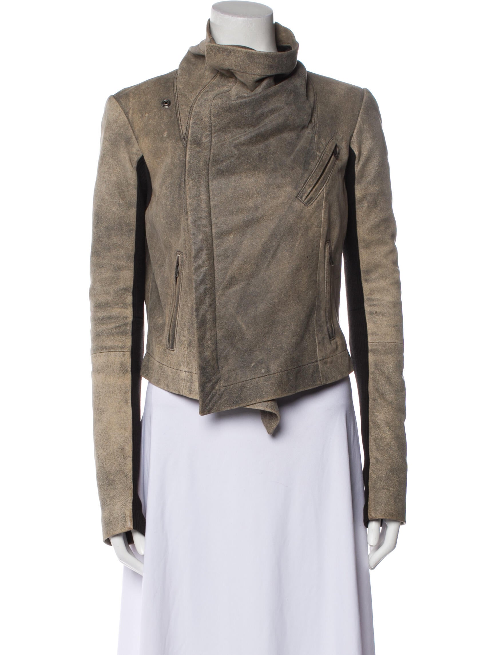 Veda Leather Biker Jacket - Neutrals Jackets, Clothing - WV326484 | The ...