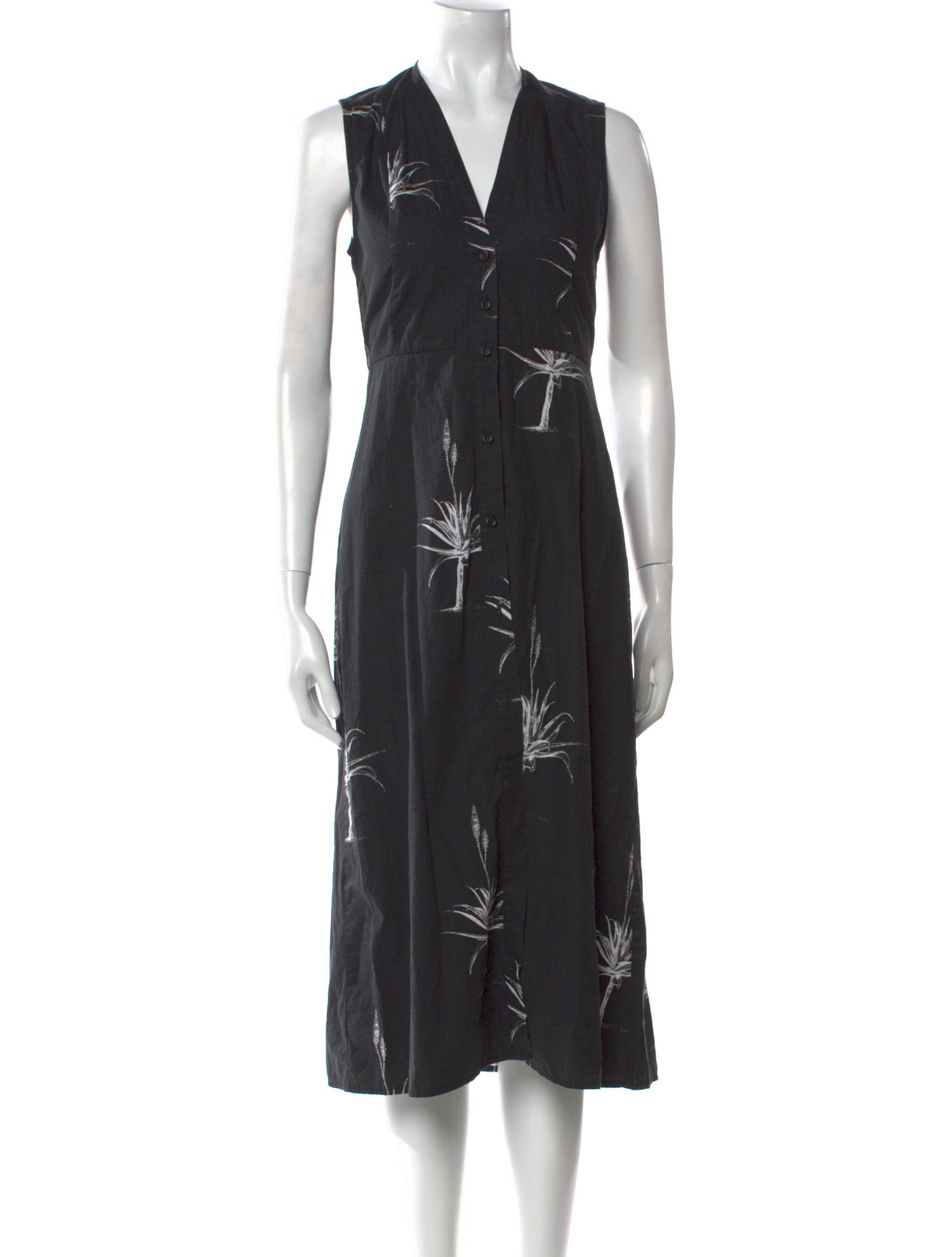 Veda Floral Print Midi Length Dress