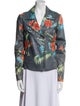 Veda Leather Floral Print Jacket