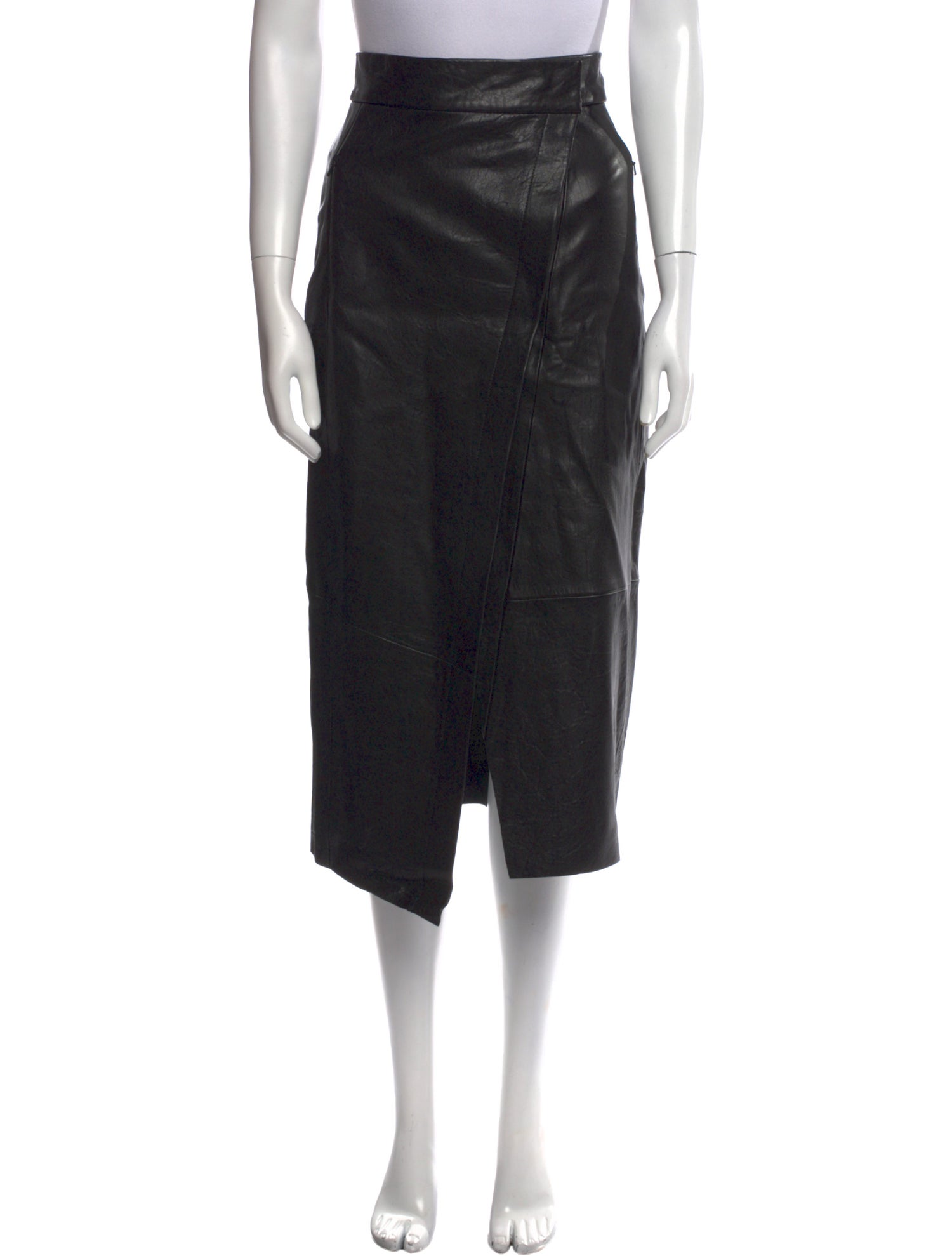 Veda Leather Midi Length Skirt