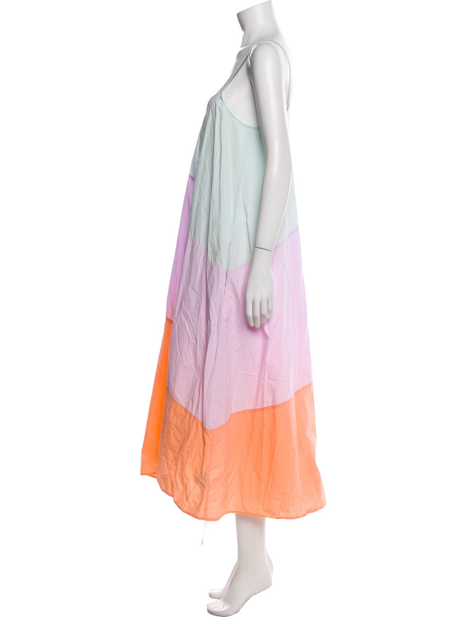 Veda Striped Midi Length Dress