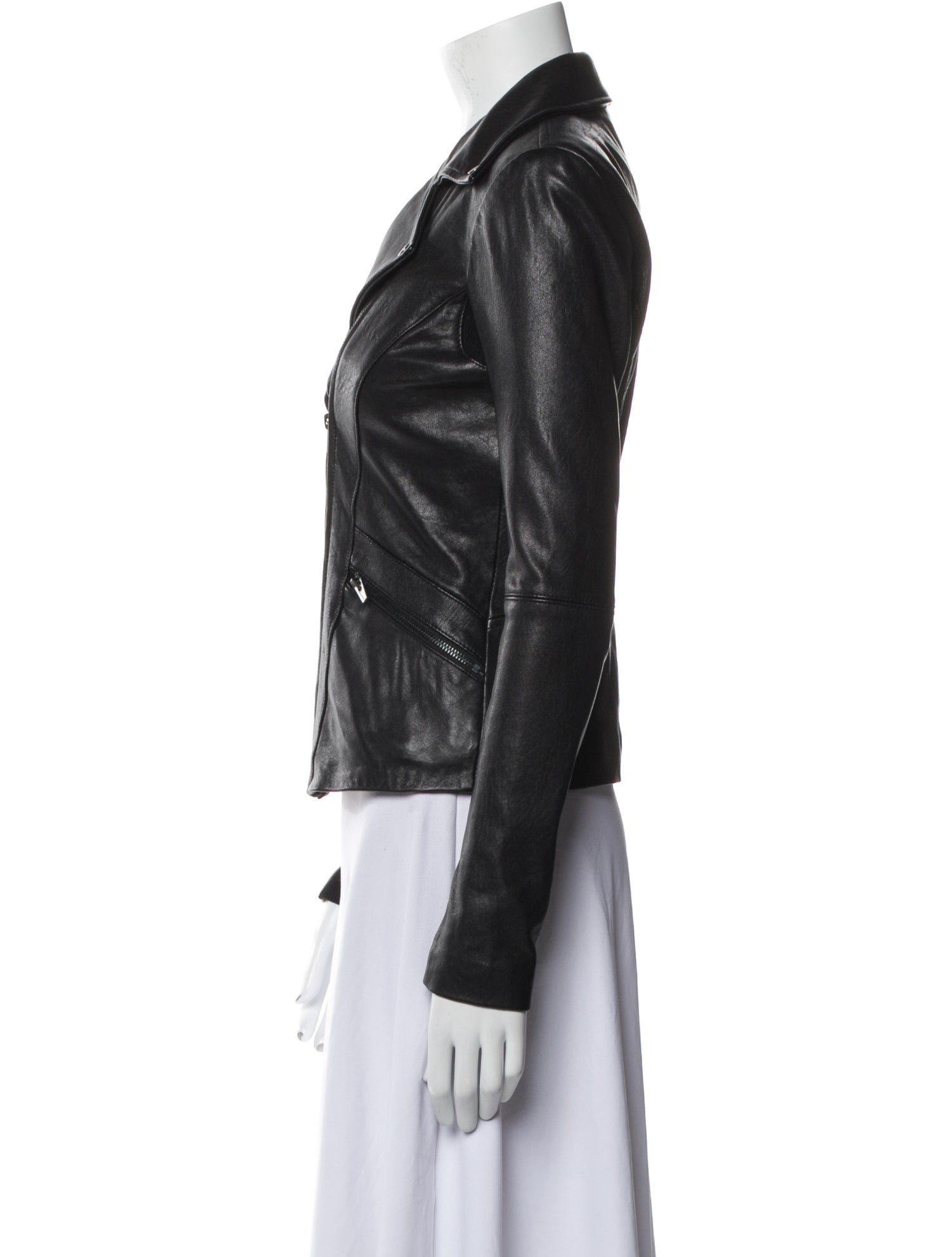 Veda Lamb Leather Biker Jacket
