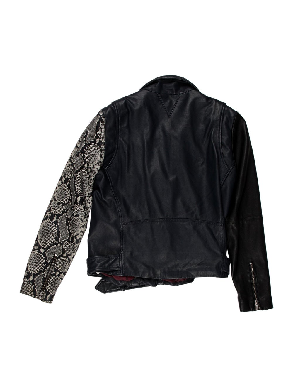 Veda Nylon Jacket Black Patterned Pointed Collar - image 2