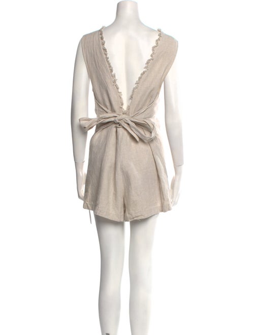 Veda Linen Scoop Neck Romper