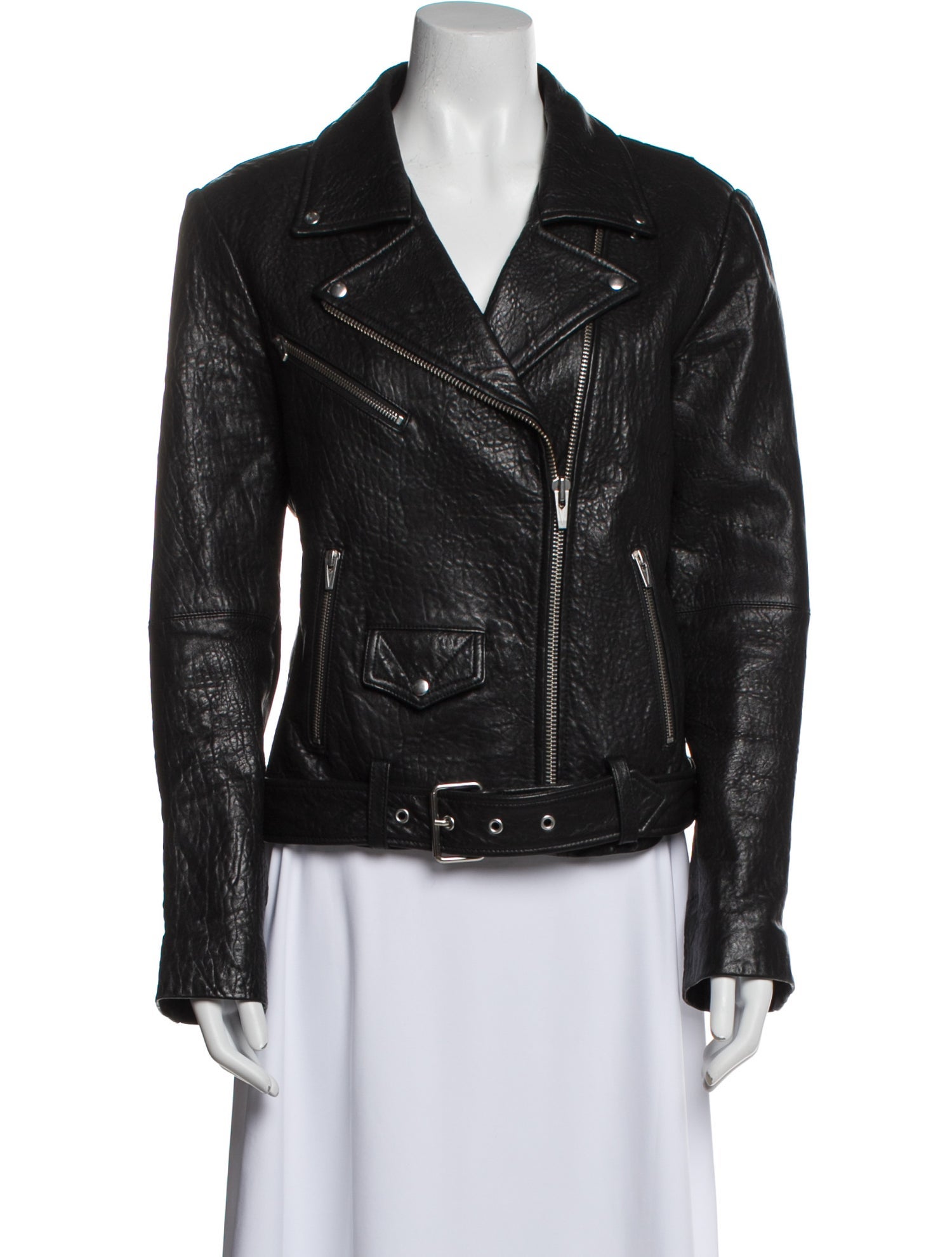 Veda Lamb Leather Biker Jacket