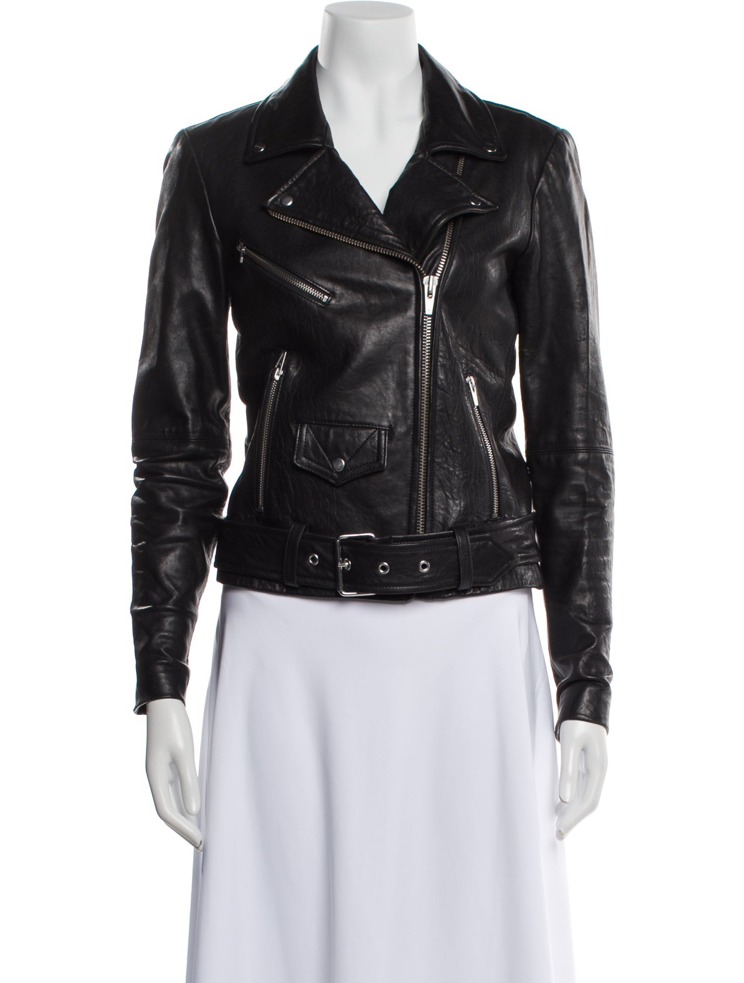 Veda Lamb Leather Biker Jacket