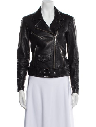 Veda Lamb Leather Biker Jacket